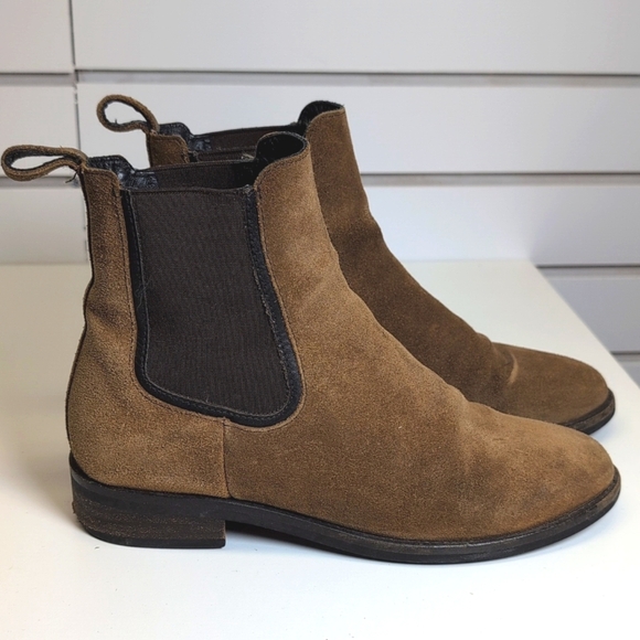 Thursday Boot Co Genuine Suede Glazed Ginger Duchess Ankle Boots Tan Size 6 - Picture 3 of 10